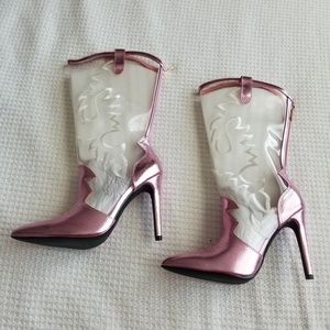 Metallic Pink Cowgirl Boots